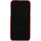 Coque iPhone 13 - Design 3D stylé de doudoune avec couture décorative - Rouge