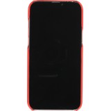 iPhone 13 Case Hülle - 3D stylische Daunenjacke Design mit Ziernaht - Rot