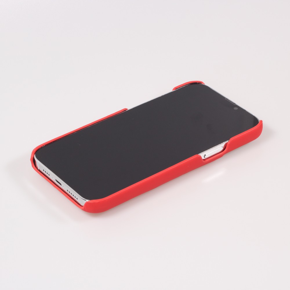 Coque iPhone 13 - Design 3D stylé de doudoune avec couture décorative - Rouge