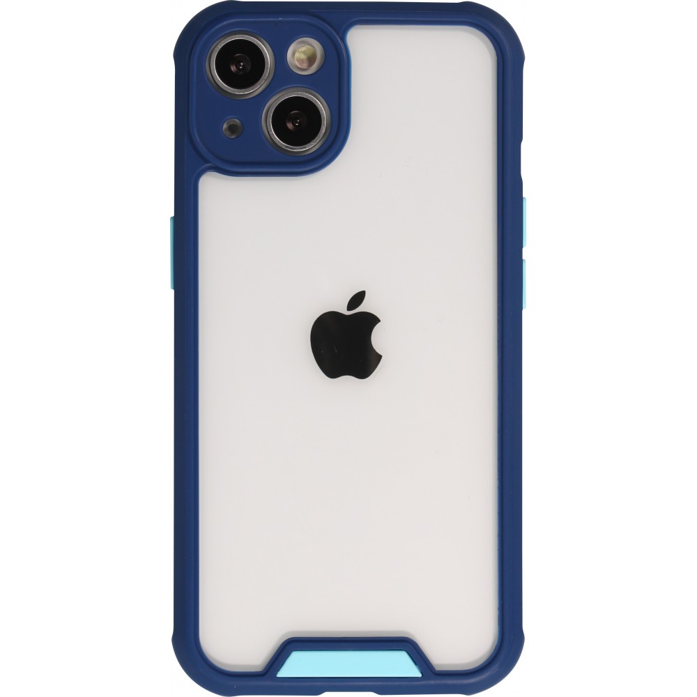 Coque iPhone 13 - Dual Tone Bumper Mat Glass - Bleu