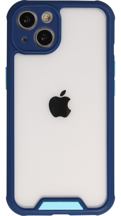 Coque iPhone 13 - Dual Tone Bumper Mat Glass - Bleu