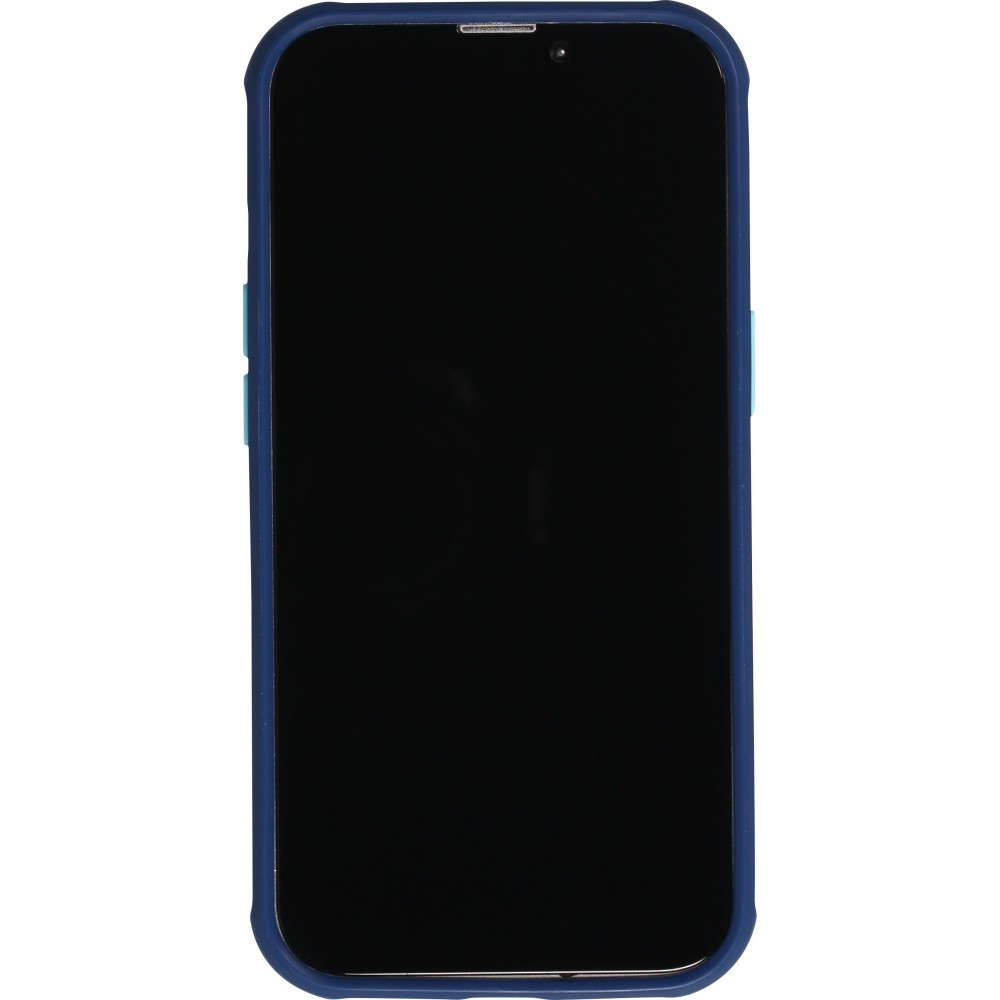 Coque iPhone 13 - Dual Tone Bumper Mat Glass - Bleu