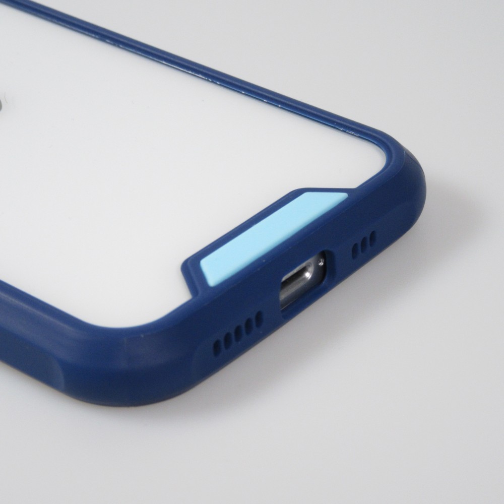 Coque iPhone 13 - Dual Tone Bumper Mat Glass - Bleu