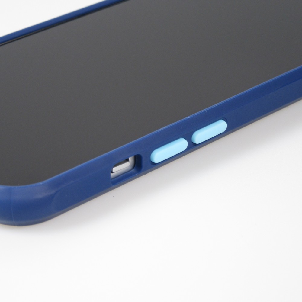 iPhone 13 Case Hülle - Dual Tone Bumper Mat Glass - Blau