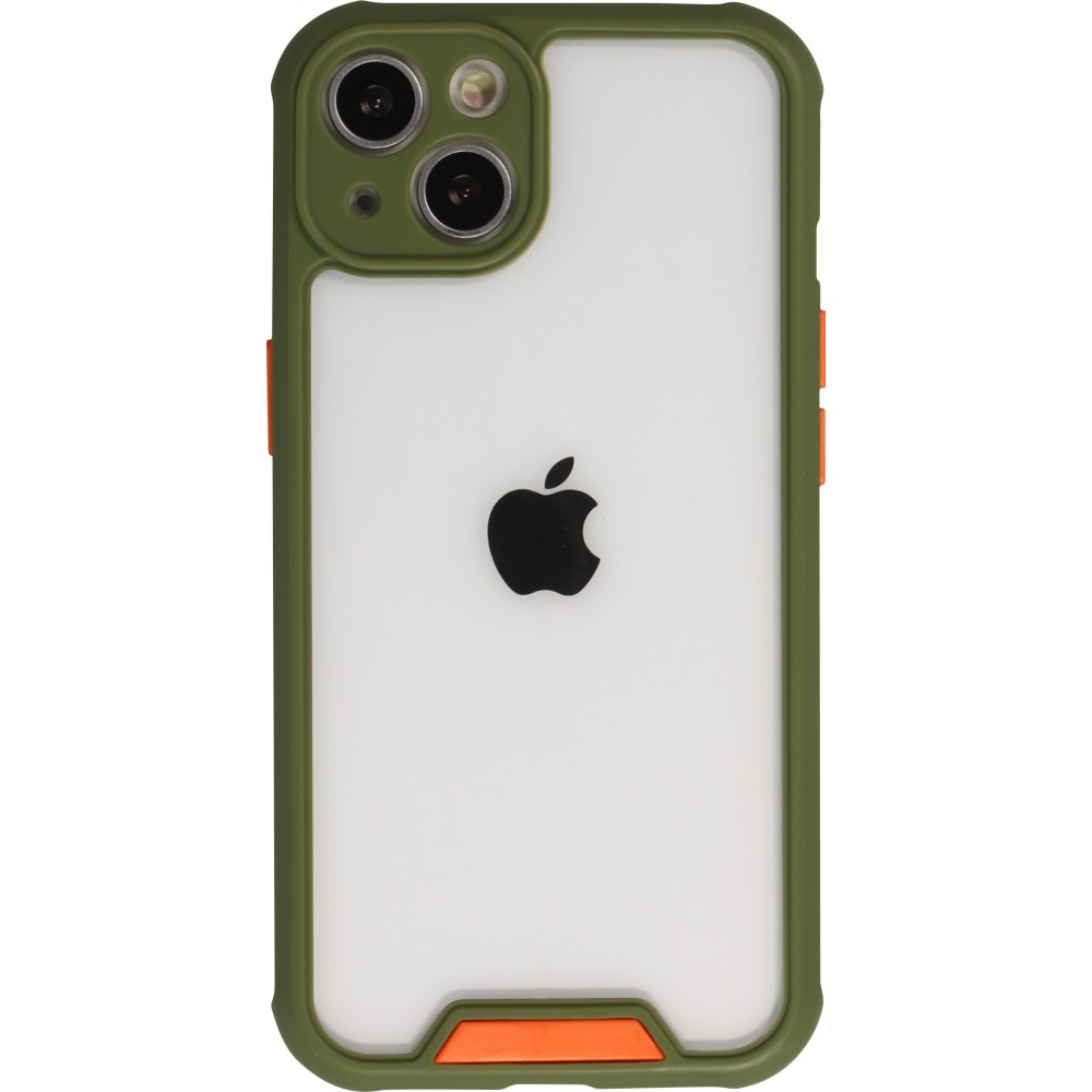 Coque iPhone 13 - Dual Tone Bumper Mat Glass - Kaki