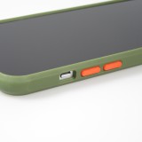 Coque iPhone 13 - Dual Tone Bumper Mat Glass - Kaki