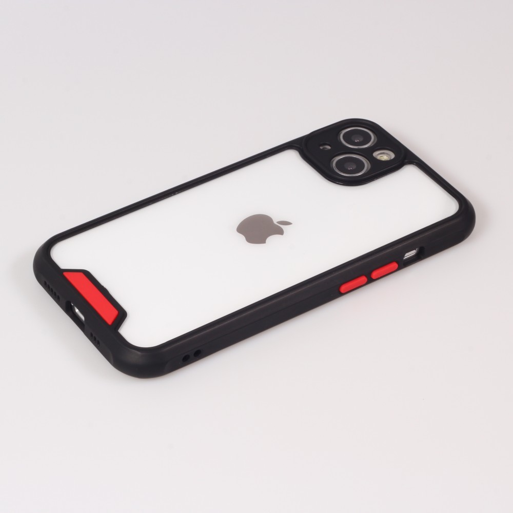 iPhone 13 Case Hülle - Dual Tone Bumper Mat Glass - Schwarz