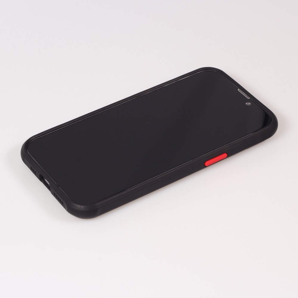 iPhone 13 Case Hülle - Dual Tone Bumper Mat Glass - Schwarz