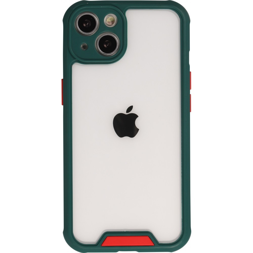 Coque iPhone 13 - Dual Tone Bumper Mat Glass - Vert foncé