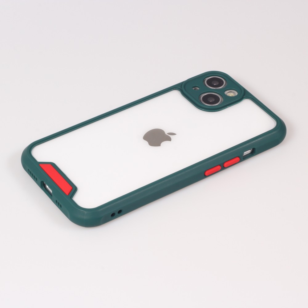 Coque iPhone 13 - Dual Tone Bumper Mat Glass - Vert foncé