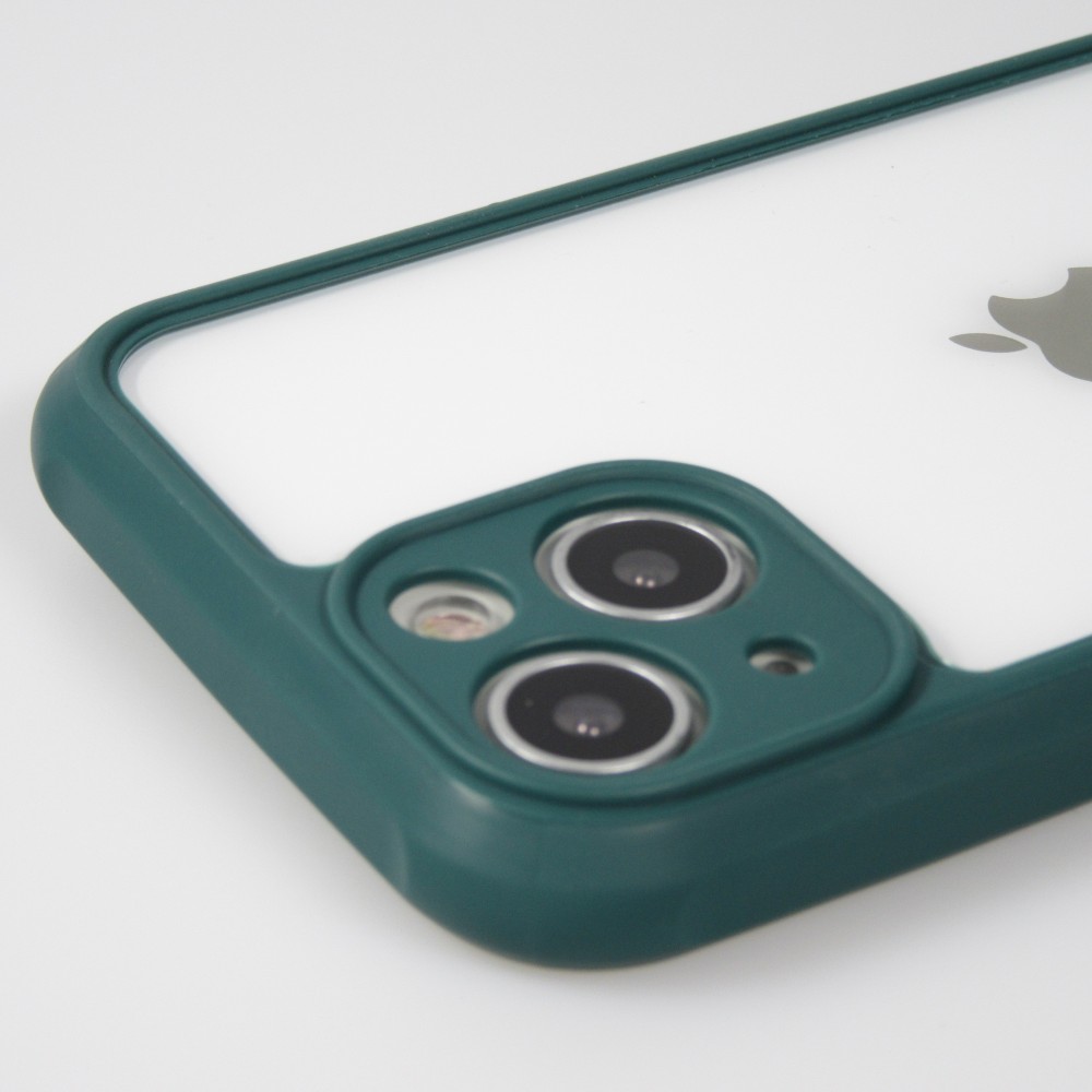 Coque iPhone 13 - Dual Tone Bumper Mat Glass - Vert foncé