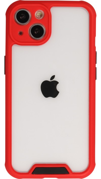 Coque iPhone 13 - Dual Tone Bumper Mat Glass - Rouge