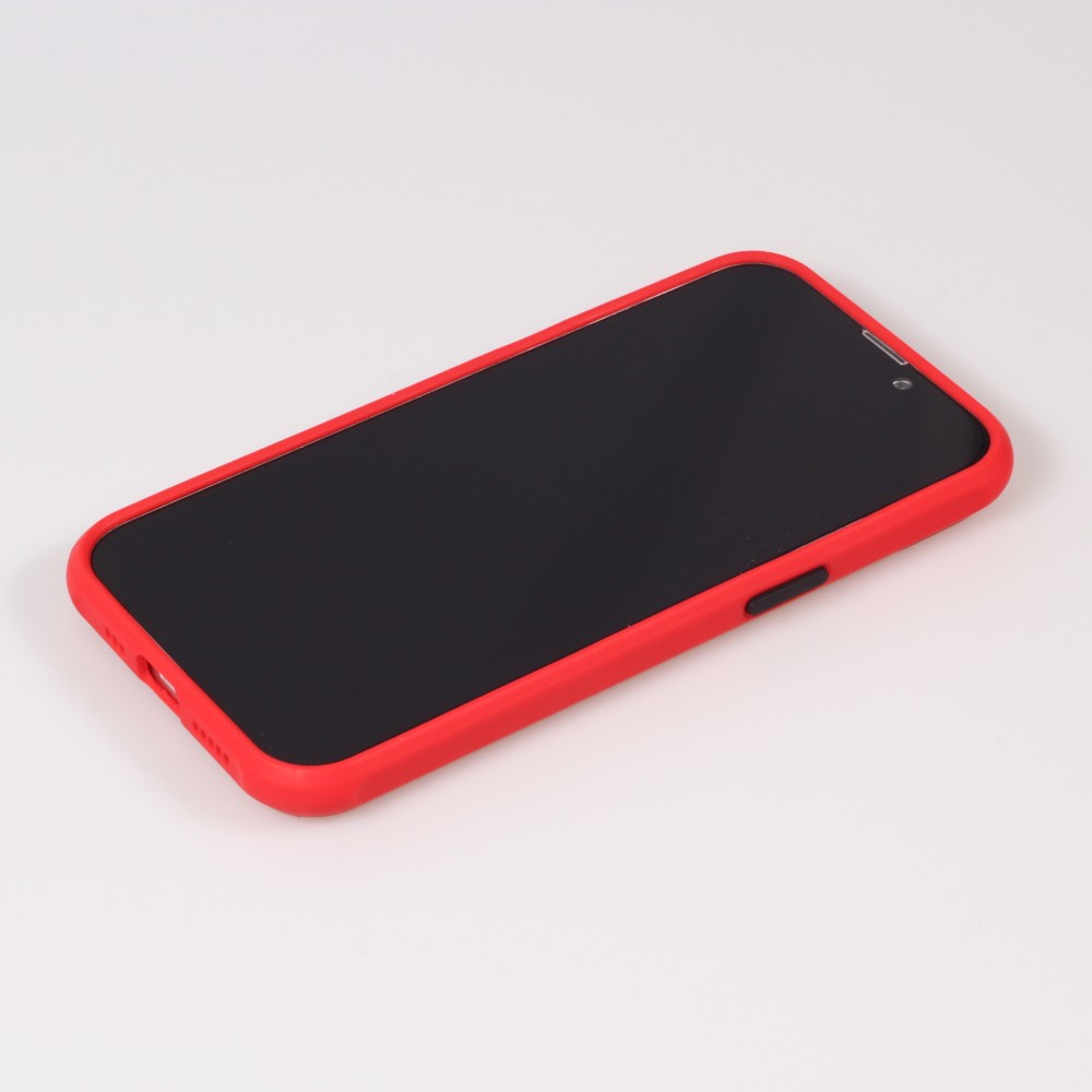 Coque iPhone 13 - Dual Tone Bumper Mat Glass - Rouge