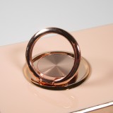 Coque iPhone 13 - Gel Bronze avec anneau - Rose