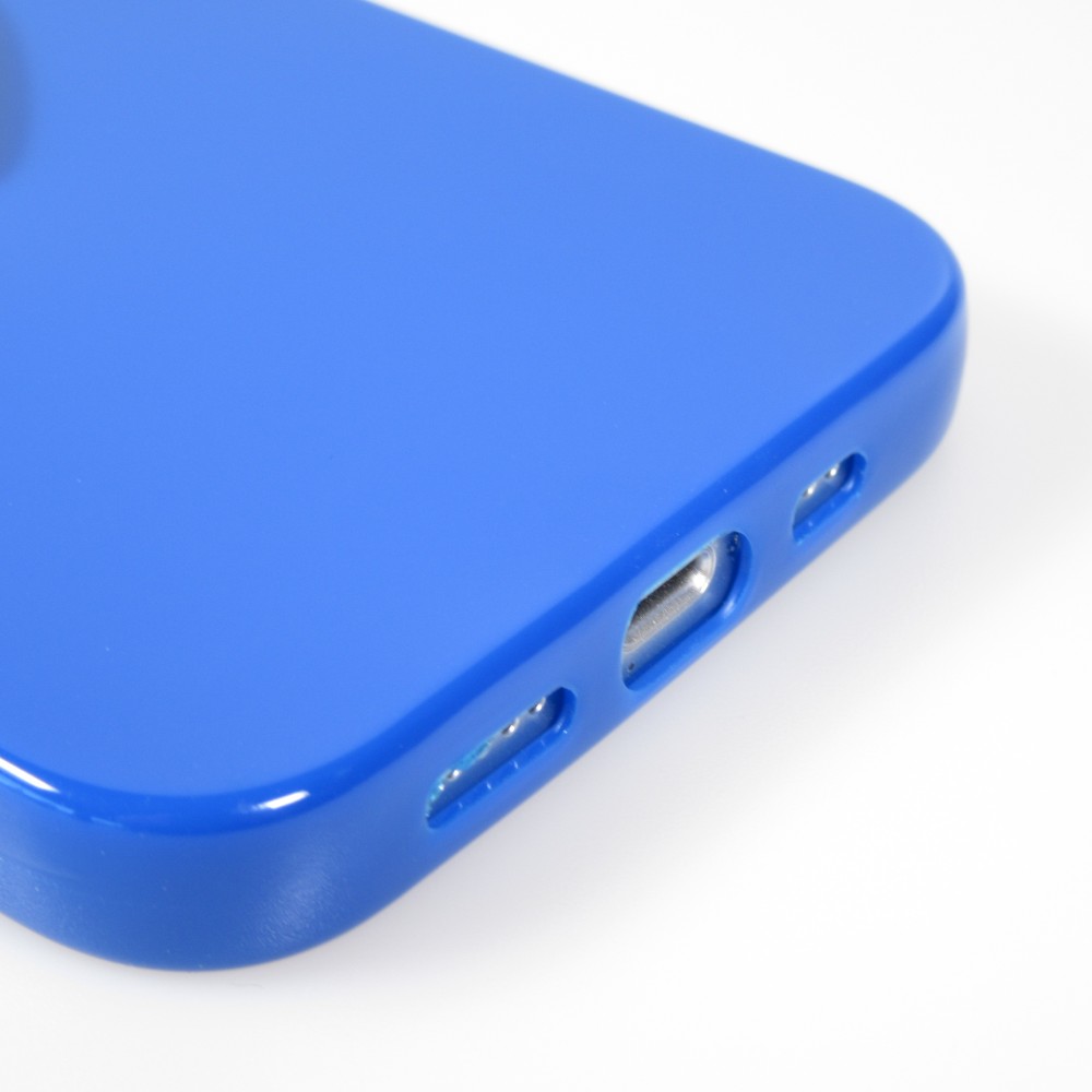 Coque iPhone 13 - Gel Coeur 3D relief - Bleu