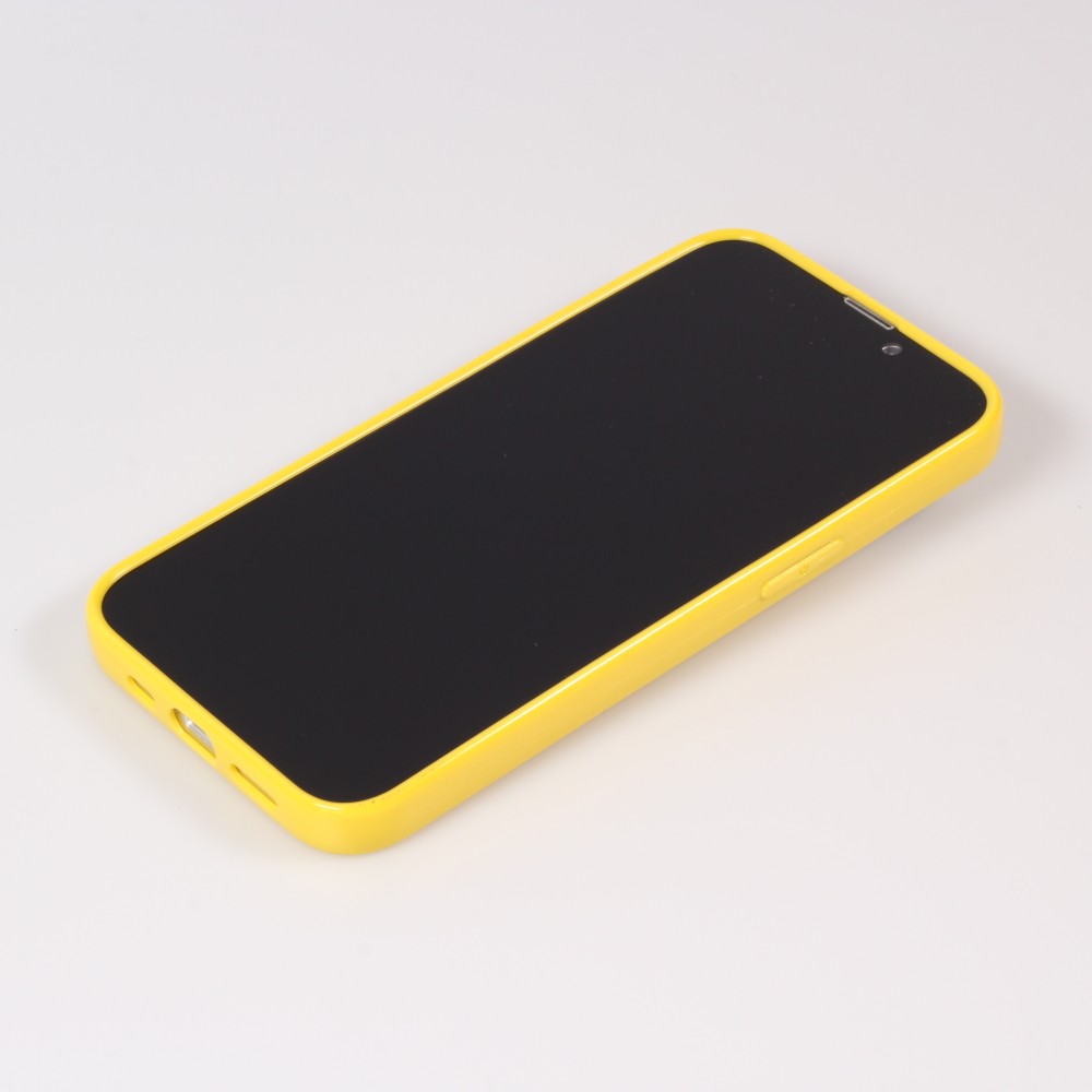 Coque iPhone 13 - Gel Coeur 3D relief - Jaune