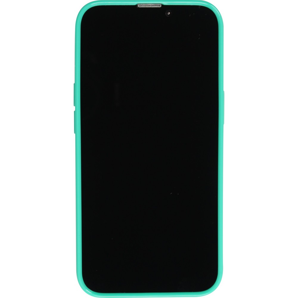 Coque iPhone 13 - Gel Coeur 3D relief - Turquoise