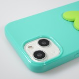iPhone 13 Case Hülle - 3D Herz Gel - Türkis