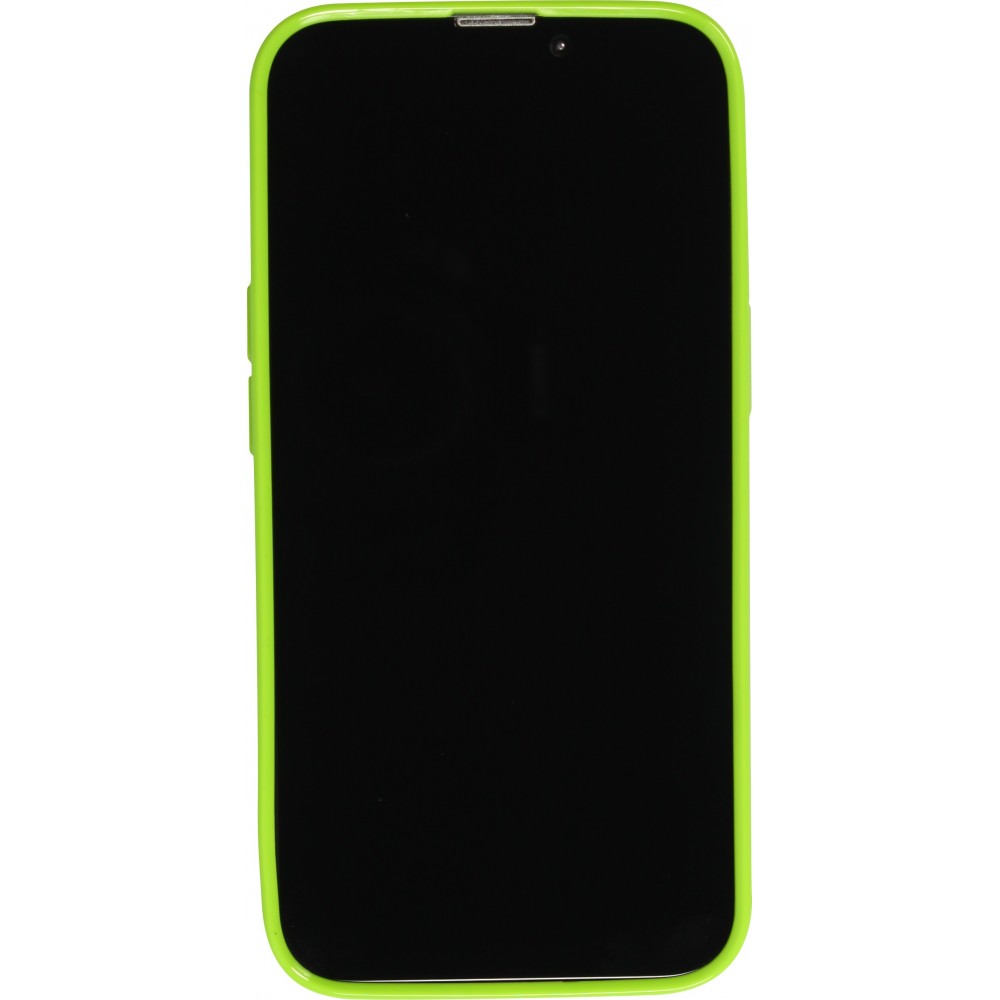 Coque iPhone 13 - Gel Coeur 3D relief - Vert