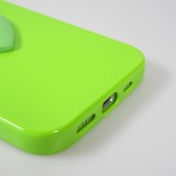Coque iPhone 13 - Gel Coeur 3D relief - Vert