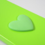 Coque iPhone 13 - Gel Coeur 3D relief - Vert