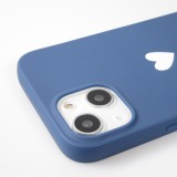 Coque iPhone 13 - Gel coeur - Bleu