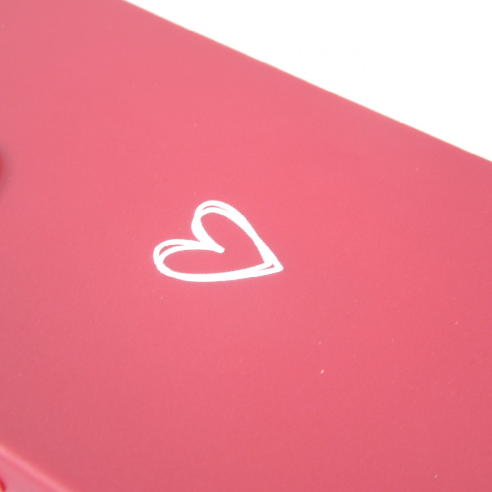 Coque iPhone 13 mini - Gel coeur - Rouge