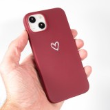 Coque iPhone 13 - Gel coeur - Rouge