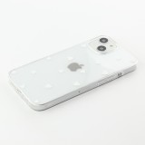 Coque iPhone 13 - Gel petit coeur - Blanc