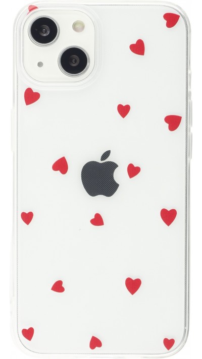 Coque iPhone 13 mini - Gel petit coeur - Rouge