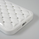 Hülle iPhone 13 - Luxury gewölbt Diamant - Weiss