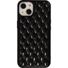 Coque iPhone 13 - Luxury Matelassé diamant - Noir