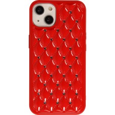 Coque iPhone 13 - Luxury Matelassé diamant - Rouge