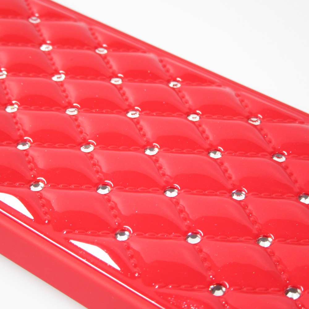 Coque iPhone 13 - Luxury Matelassé diamant - Rouge