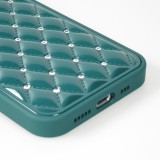 Hülle iPhone 13 - Luxury gewölbt Diamant - Dunkelgrün