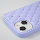 Coque iPhone 13 - Luxury Matelassé diamant - Violet
