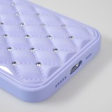 Coque iPhone 13 - Luxury Matelassé diamant - Violet