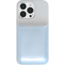 iPhone 13 Pro Case Hülle - 15W wireless Power Externe Batterie charging Cover Fast Charge 8000mAh - Blau