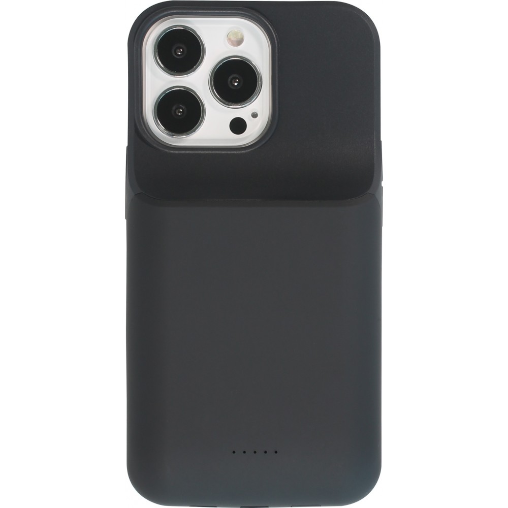 iPhone 13 Pro Case Hülle - 15W wireless Power Externe Batterie charging Cover Fast Charge 8000mAh - Schwarz