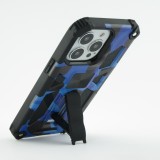 Coque iPhone 13 Pro Max - Armor Camo - Bleu foncé