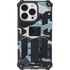 Coque iPhone 13 Pro Max - Armor Camo  bleu - Gris