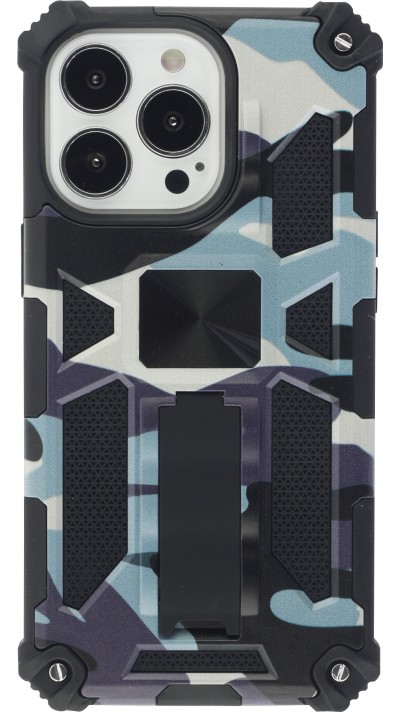 Coque iPhone 13 Pro - Armor Camo  bleu - Gris