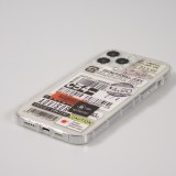 Coque iPhone 13 Pro Max - Autocollant Vintage Sticker étiquette de prix collage - Transparent