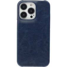 Coque iPhone 13 Pro - Basic cuir - Bleu