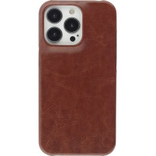 Coque iPhone 13 Pro - Basic cuir - Brun