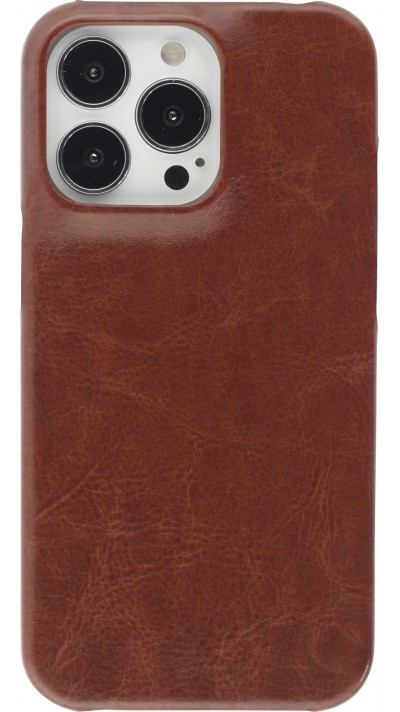 iPhone 13 Pro Max Case Hülle - Basic-Leder - Braun