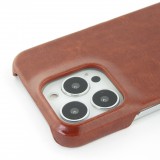 iPhone 13 Pro Max Case Hülle - Basic-Leder - Braun