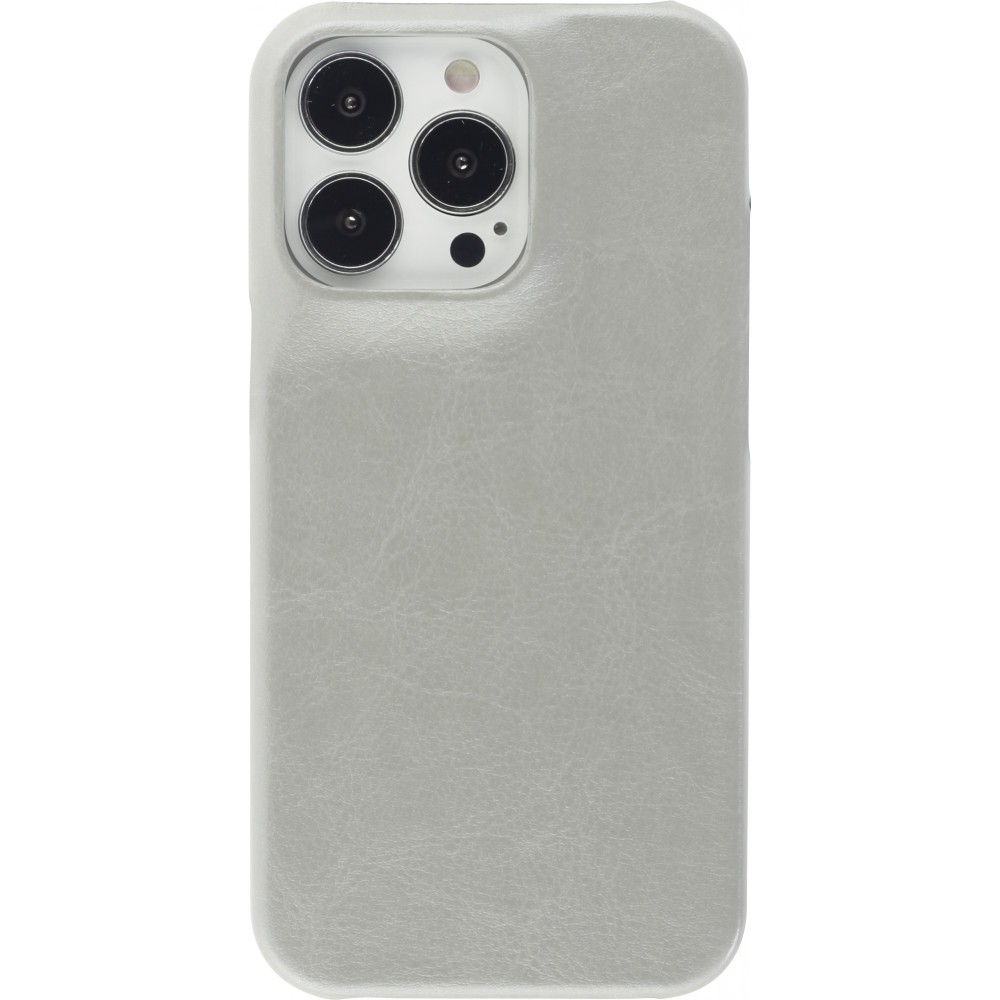 Coque iPhone 13 Pro - Basic cuir - Gris