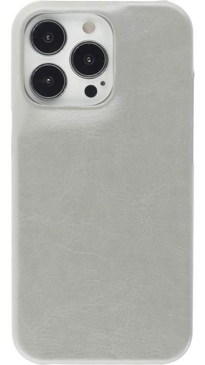 iPhone 13 Pro Max Case Hülle - Basic-Leder - Grau