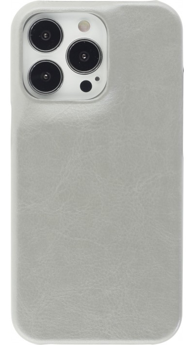 iPhone 13 Pro Case Hülle - Basic-Leder - Grau